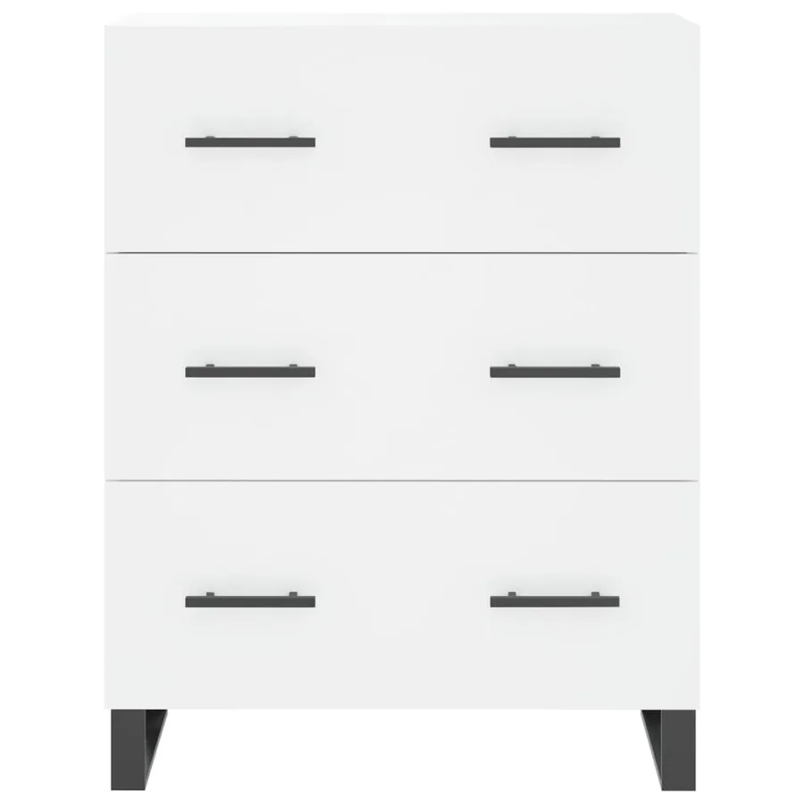 Buffet blanc 69,5x34x90 cm bois d'ingénierie - 5