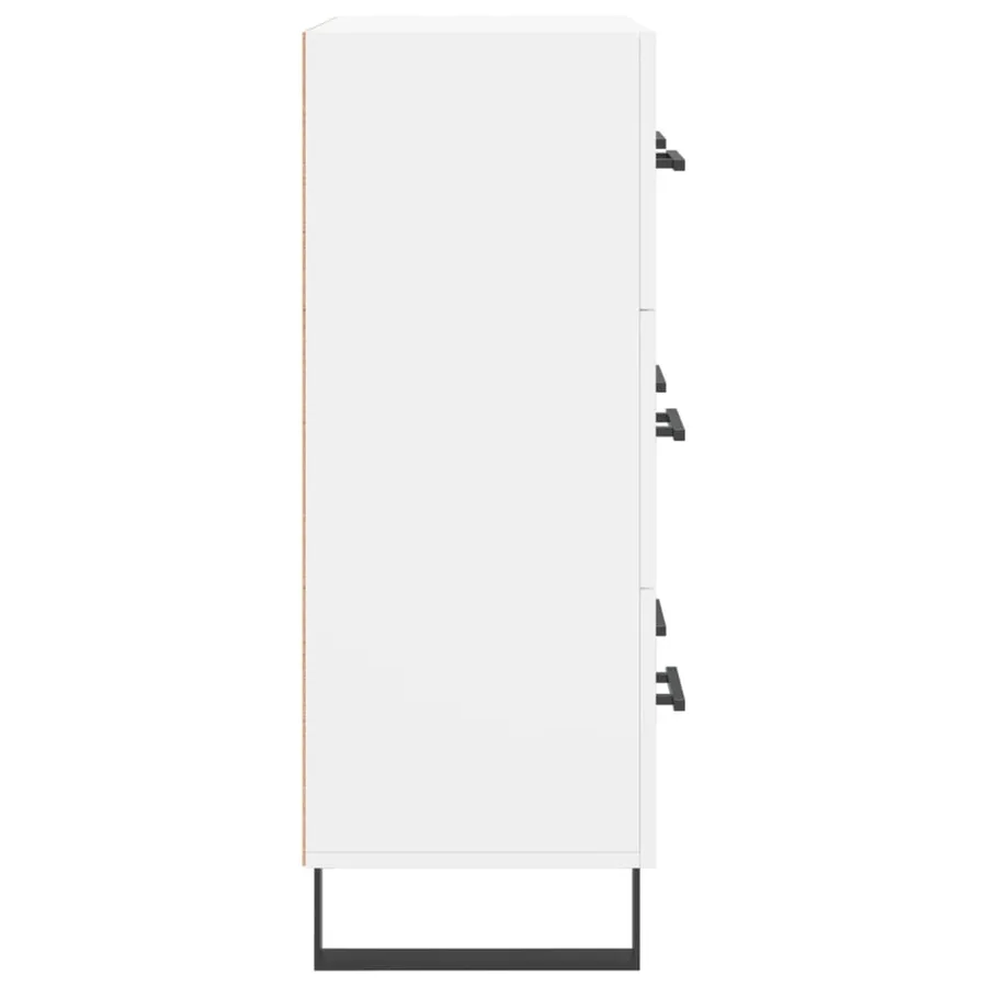 Buffet blanc 69,5x34x90 cm bois d'ingénierie - 7