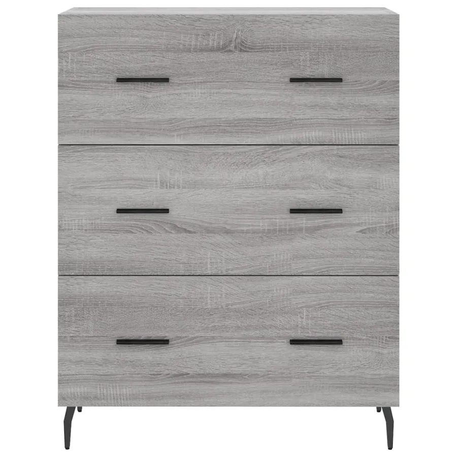 Buffet sonoma gris 69,5x34x90 cm bois d'ingénierie - 5