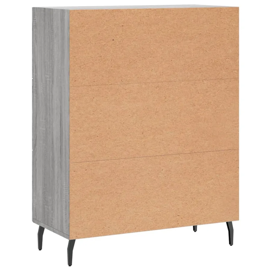 Buffet sonoma gris 69,5x34x90 cm bois d'ingénierie - 8