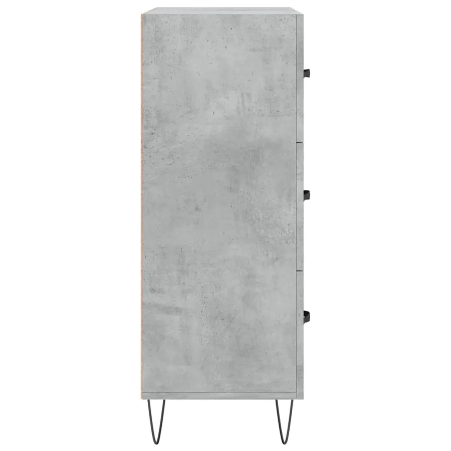 Buffet gris béton 69,5x34x90 cm bois d'ingénierie - 7