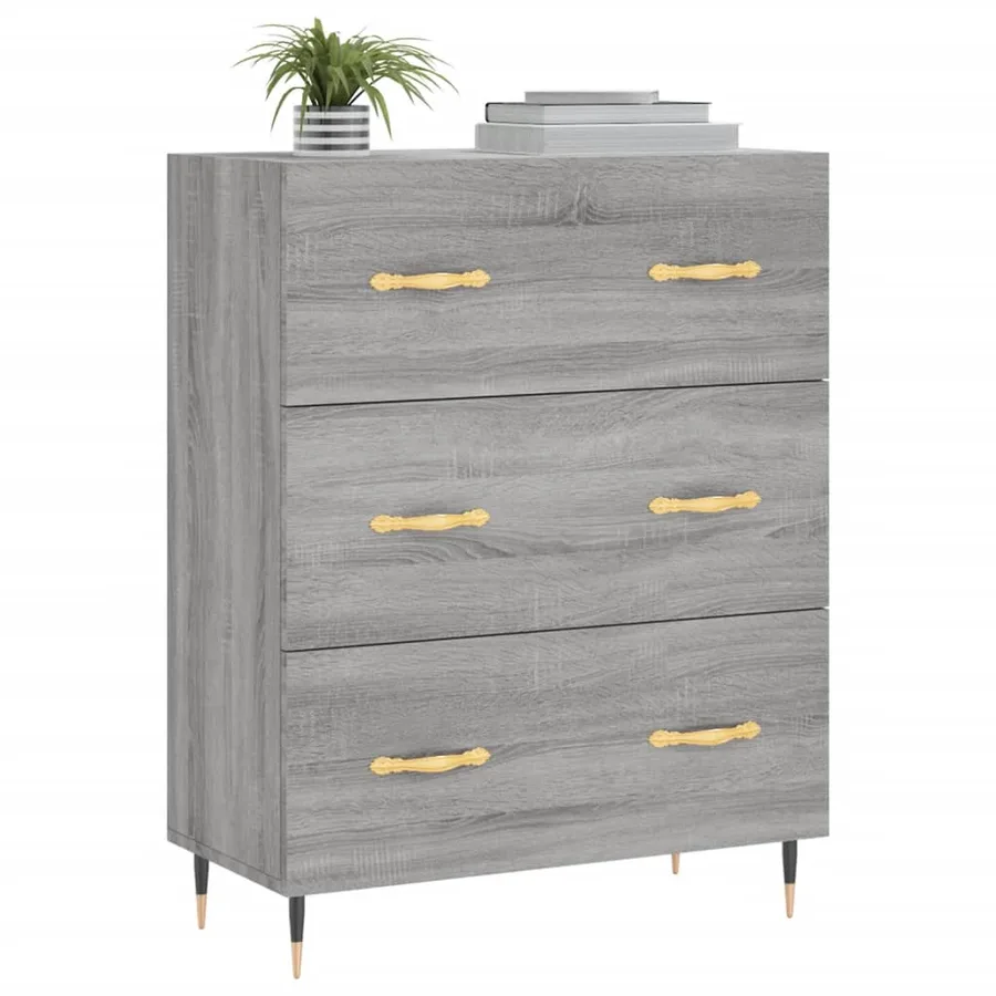 Buffet sonoma gris 69,5x34x90 cm bois d'ingénierie - 3