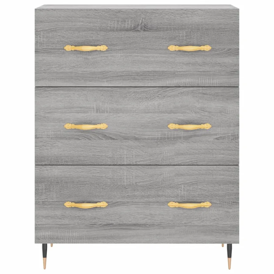 Buffet sonoma gris 69,5x34x90 cm bois d'ingénierie - 5