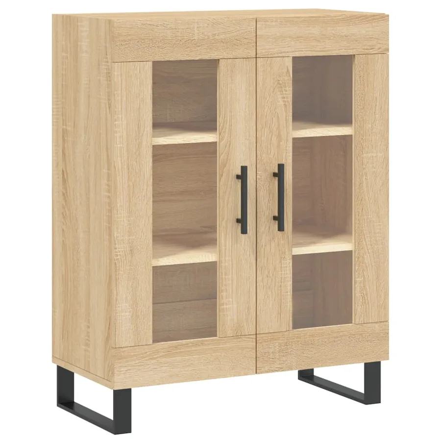 Buffet chêne sonoma 69,5x34x90 cm bois d'ingénierie - 2
