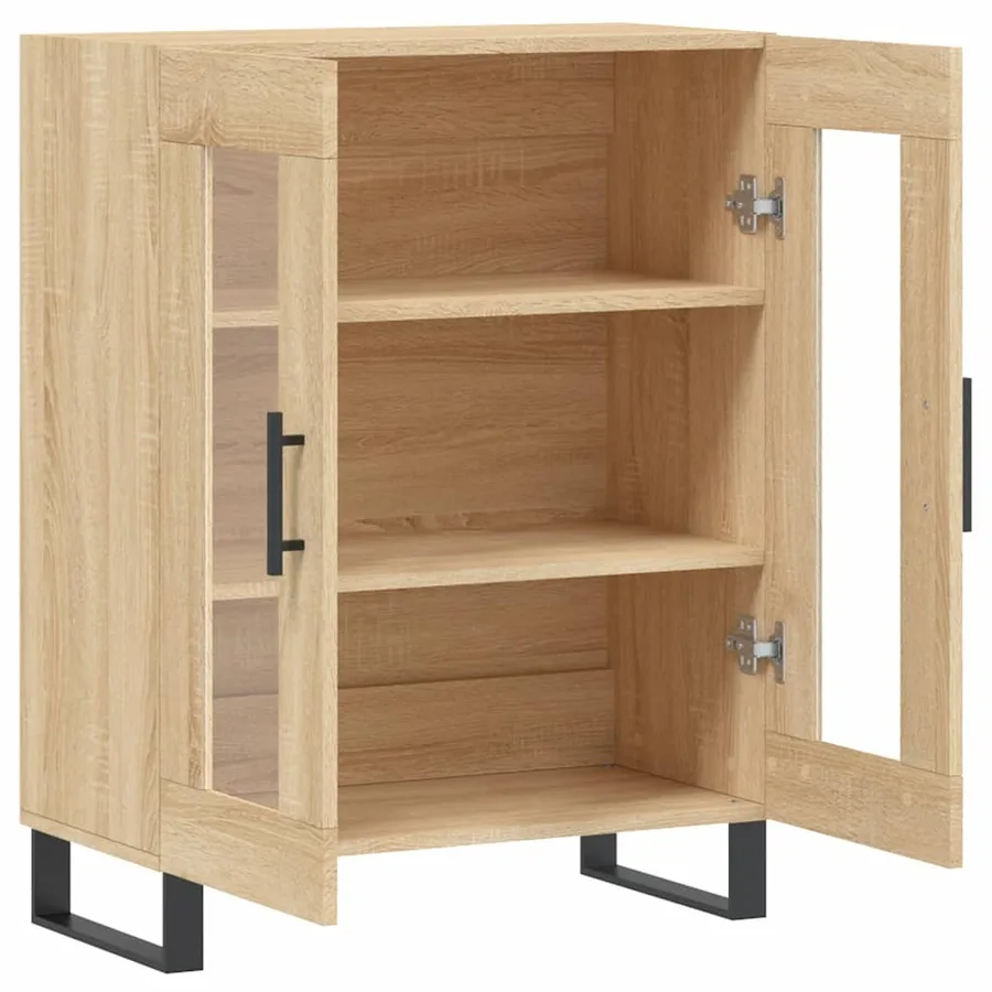 Buffet chêne sonoma 69,5x34x90 cm bois d'ingénierie - 6