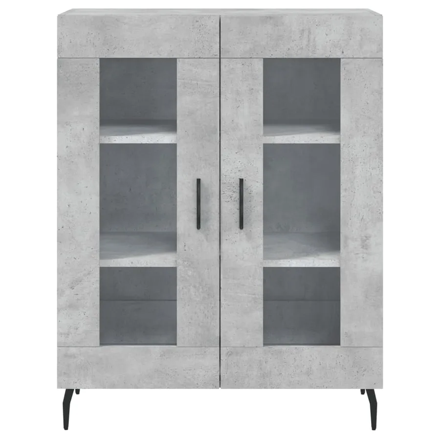 Buffet gris béton 69,5x34x90 cm bois d'ingénierie - 5