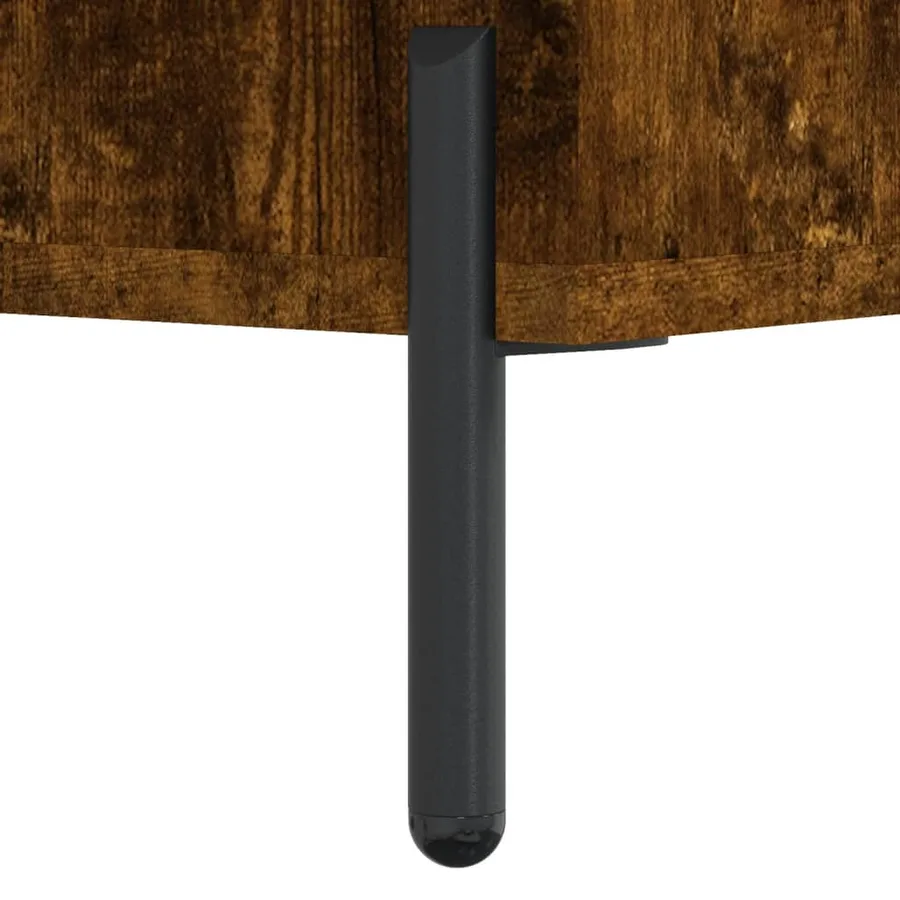 Buffet chêne fumé 69,5x34x90 cm bois d'ingénierie - 10