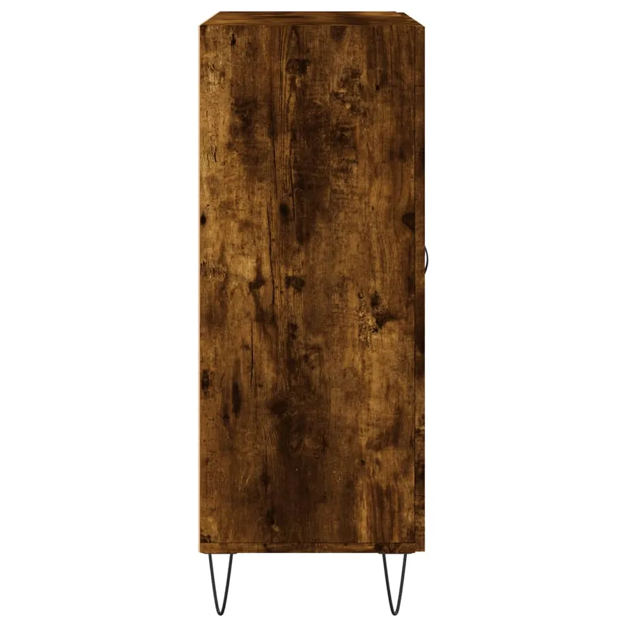 Buffet chêne fumé 69,5x34x90 cm bois d'ingénierie - 7