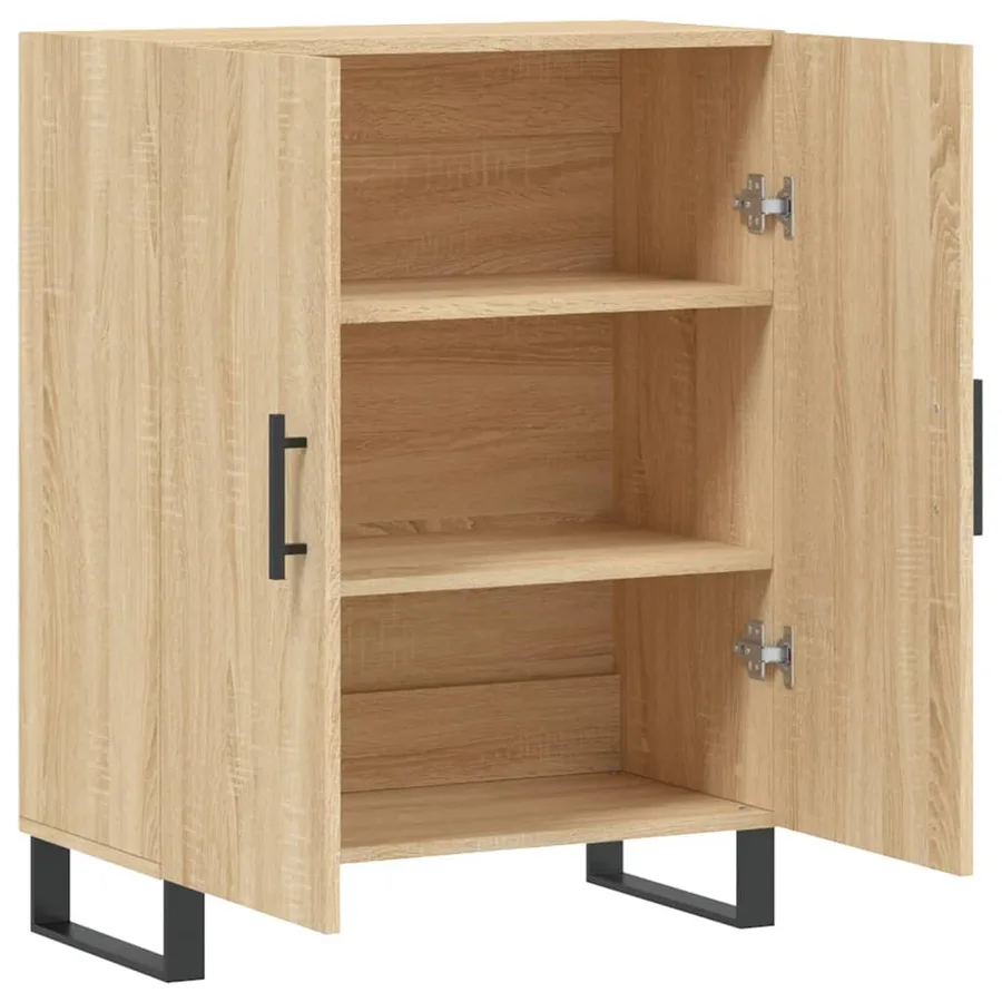 Buffet chêne sonoma 69,5x34x90 cm bois d'ingénierie - 6