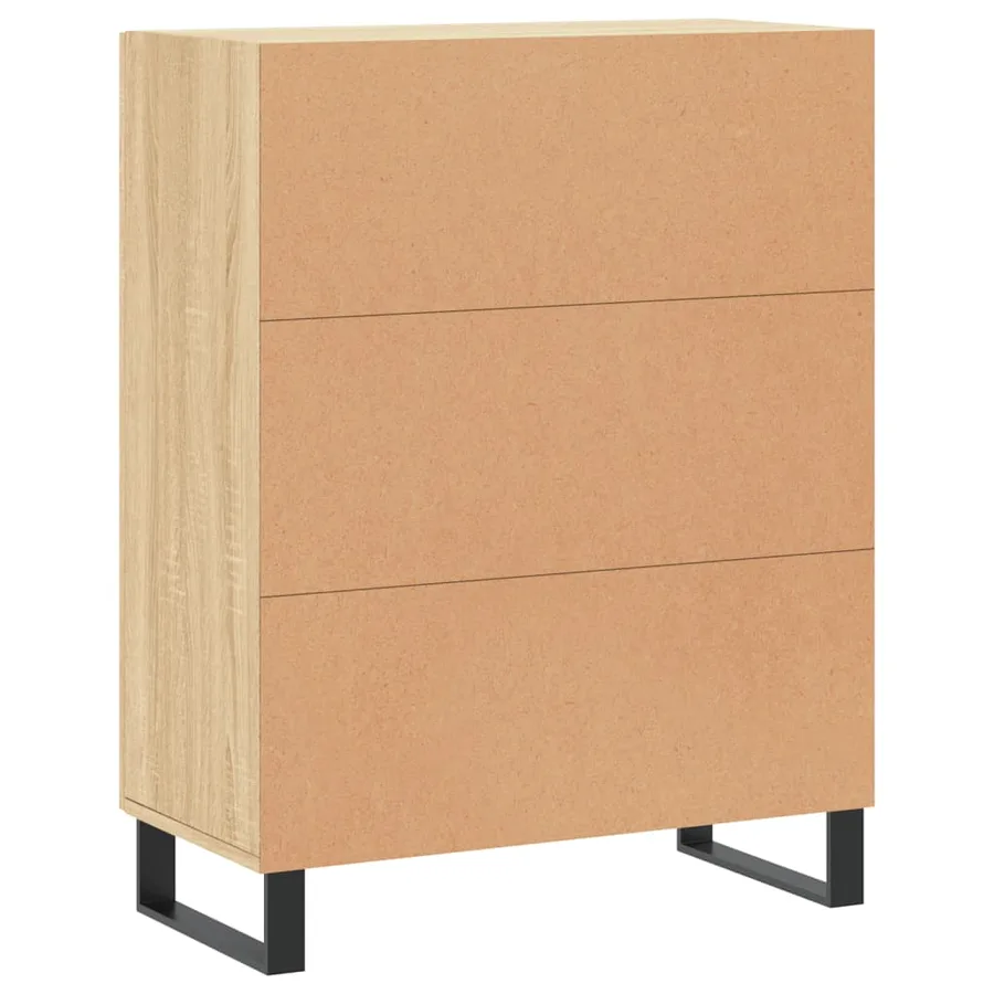 Buffet chêne sonoma 69,5x34x90 cm bois d'ingénierie - 8
