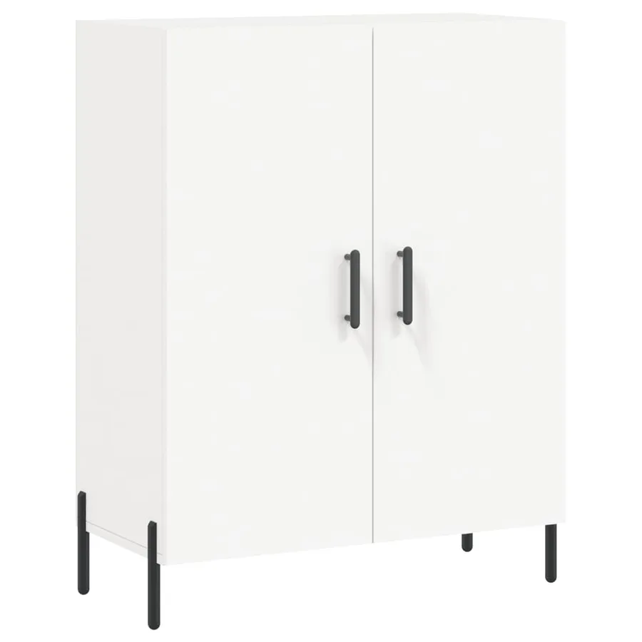 Buffet blanc 69,5x34x90 cm bois d'ingénierie - 2