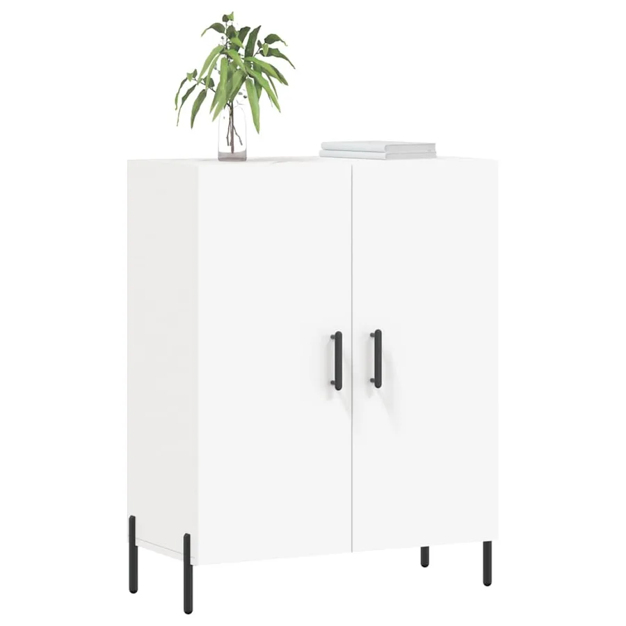 Buffet blanc 69,5x34x90 cm bois d'ingénierie - 3