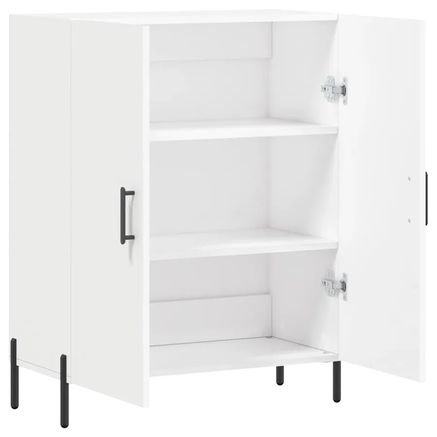 Buffet blanc 69,5x34x90 cm bois d'ingénierie - 6