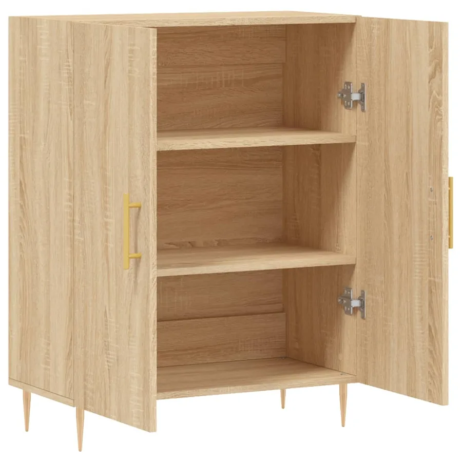 Buffet chêne sonoma 69,5x34x90 cm bois d'ingénierie - 6