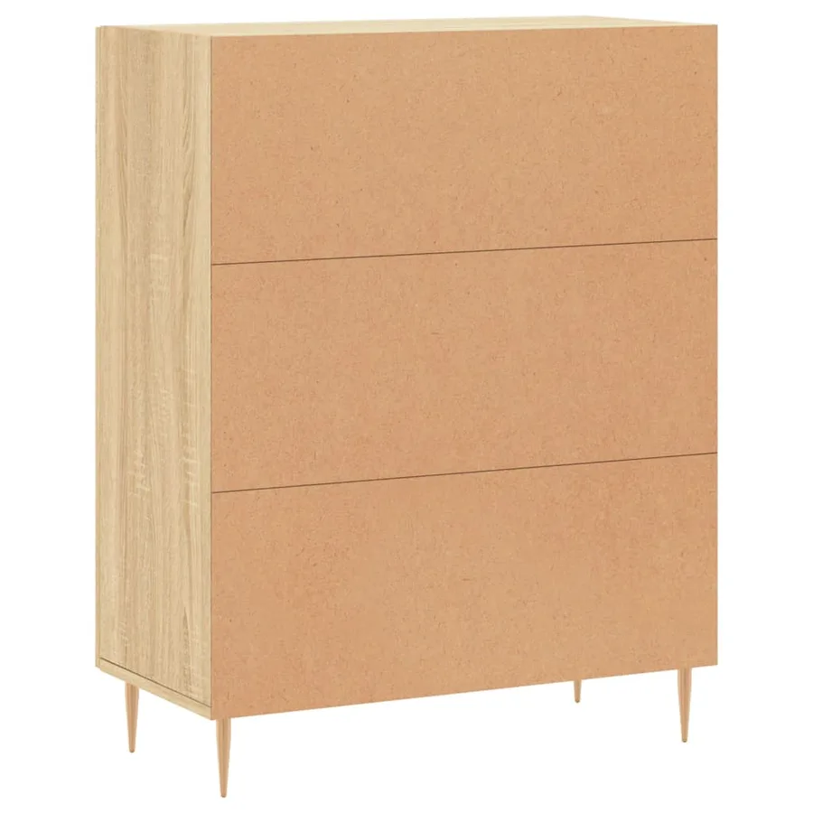 Buffet chêne sonoma 69,5x34x90 cm bois d'ingénierie - 8