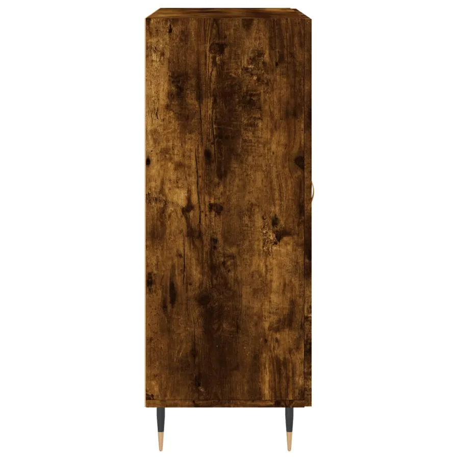 Buffet chêne fumé 69,5x34x90 cm bois d'ingénierie - 7