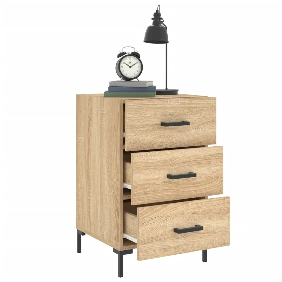 Table de chevet chêne sonoma 40x40x66 cm bois d'ingénierie - 4