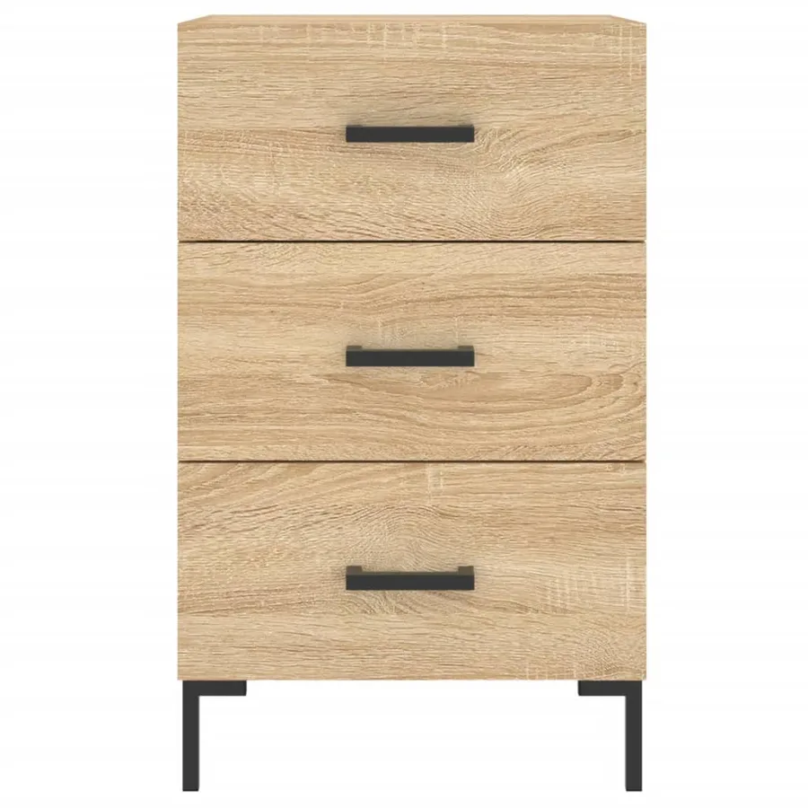 Table de chevet chêne sonoma 40x40x66 cm bois d'ingénierie - 5
