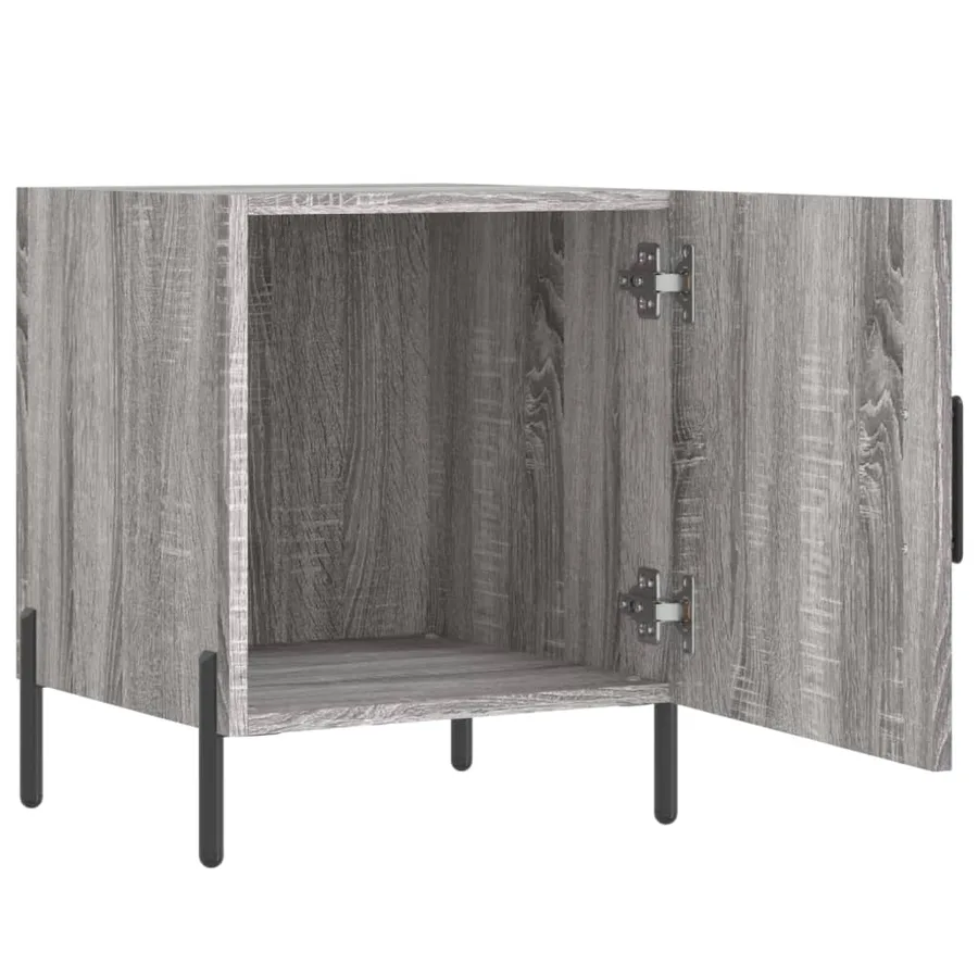 Table de chevet sonoma gris 40x40x50 cm bois d'ingénierie - 5