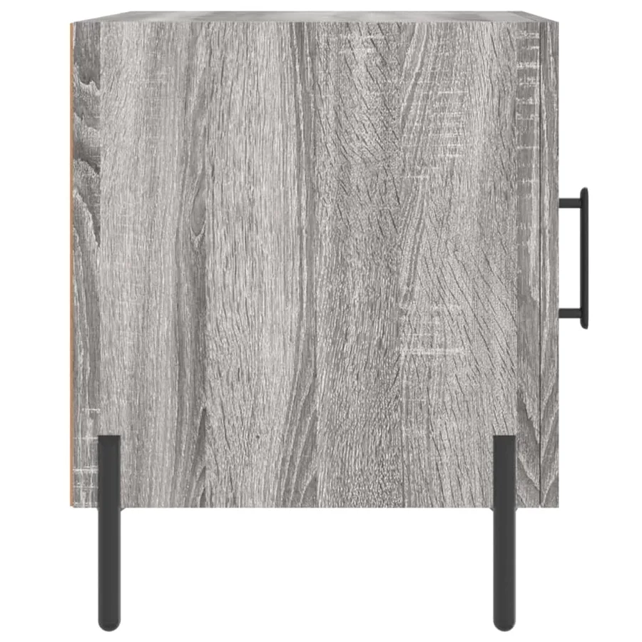 Table de chevet sonoma gris 40x40x50 cm bois d'ingénierie - 7