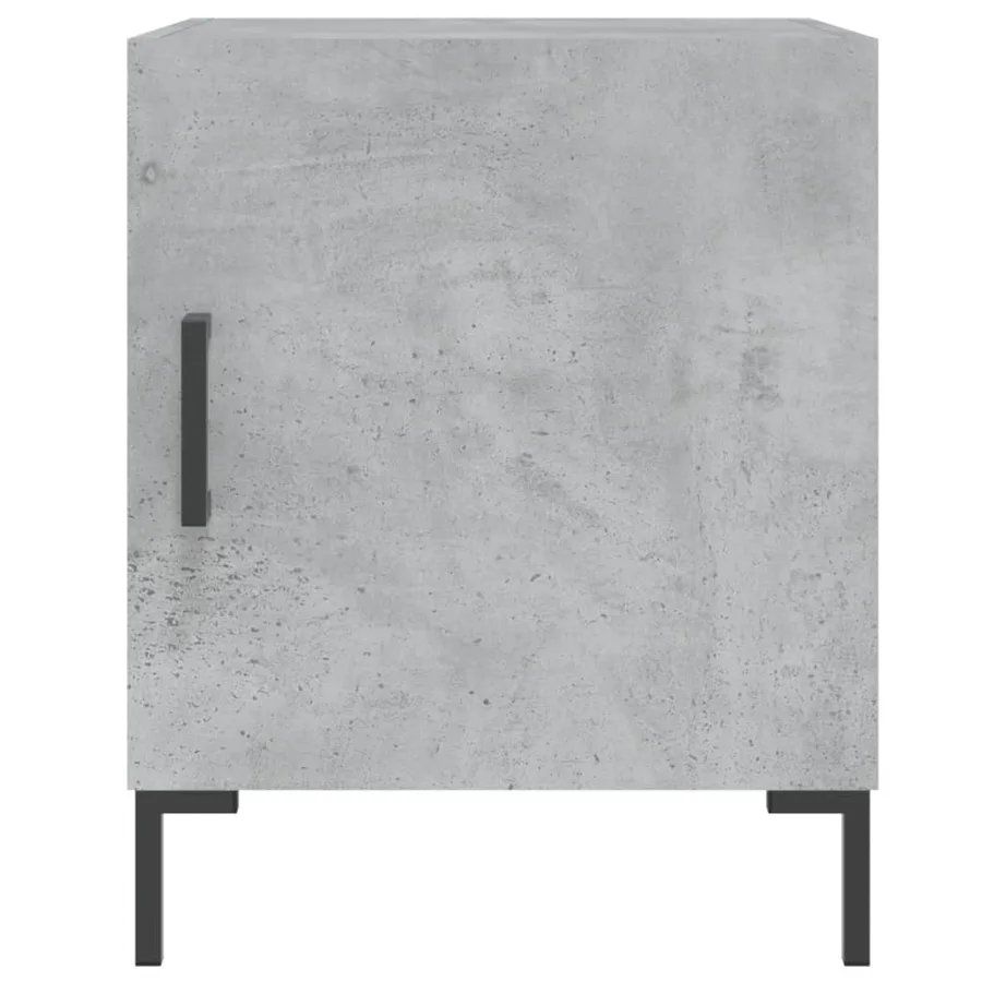 Tables de chevet 2 pcs gris béton 40x40x50 cm bois d’ingénierie - 4