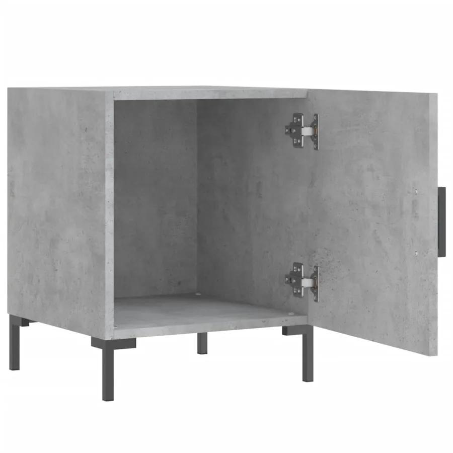 Tables de chevet 2 pcs gris béton 40x40x50 cm bois d’ingénierie - 6