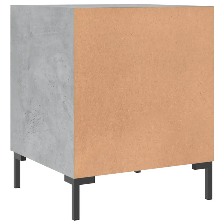 Tables de chevet 2 pcs gris béton 40x40x50 cm bois d’ingénierie - 8