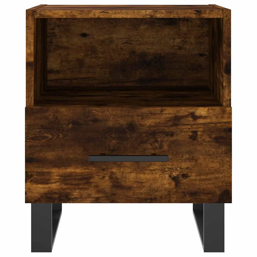 Tables de chevet 2pcs chêne fumé 40x35x47,5cm bois d’ingénierie - 7