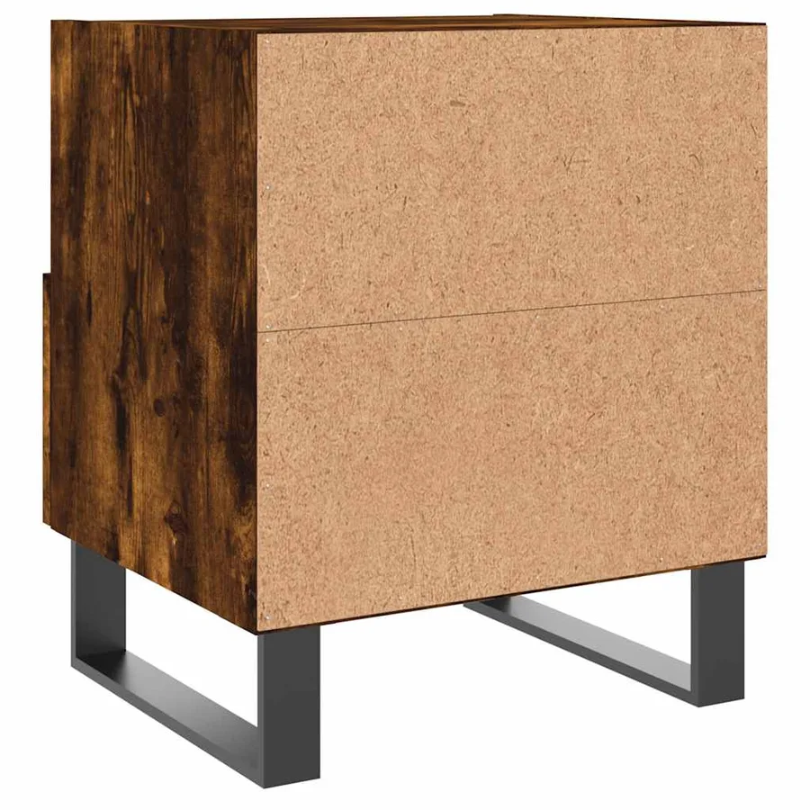 Tables de chevet 2pcs chêne fumé 40x35x47,5cm bois d’ingénierie - 9
