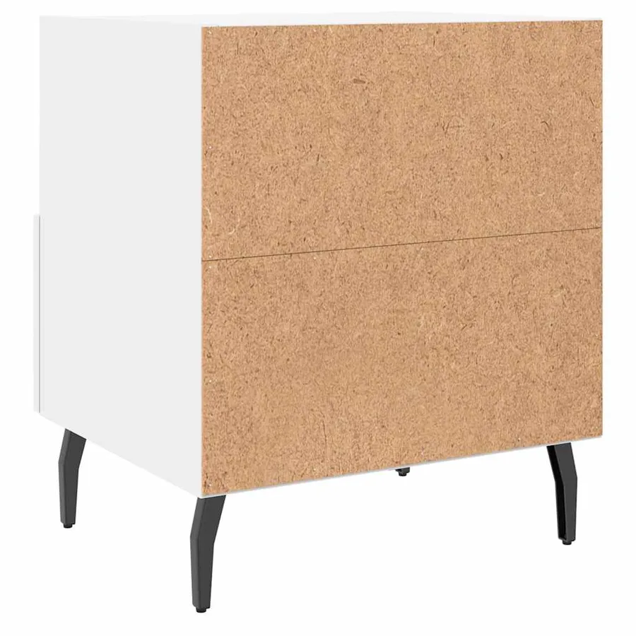 Tables de chevet 2 pcs blanc 40x35x47,5 cm bois d’ingénierie - 9