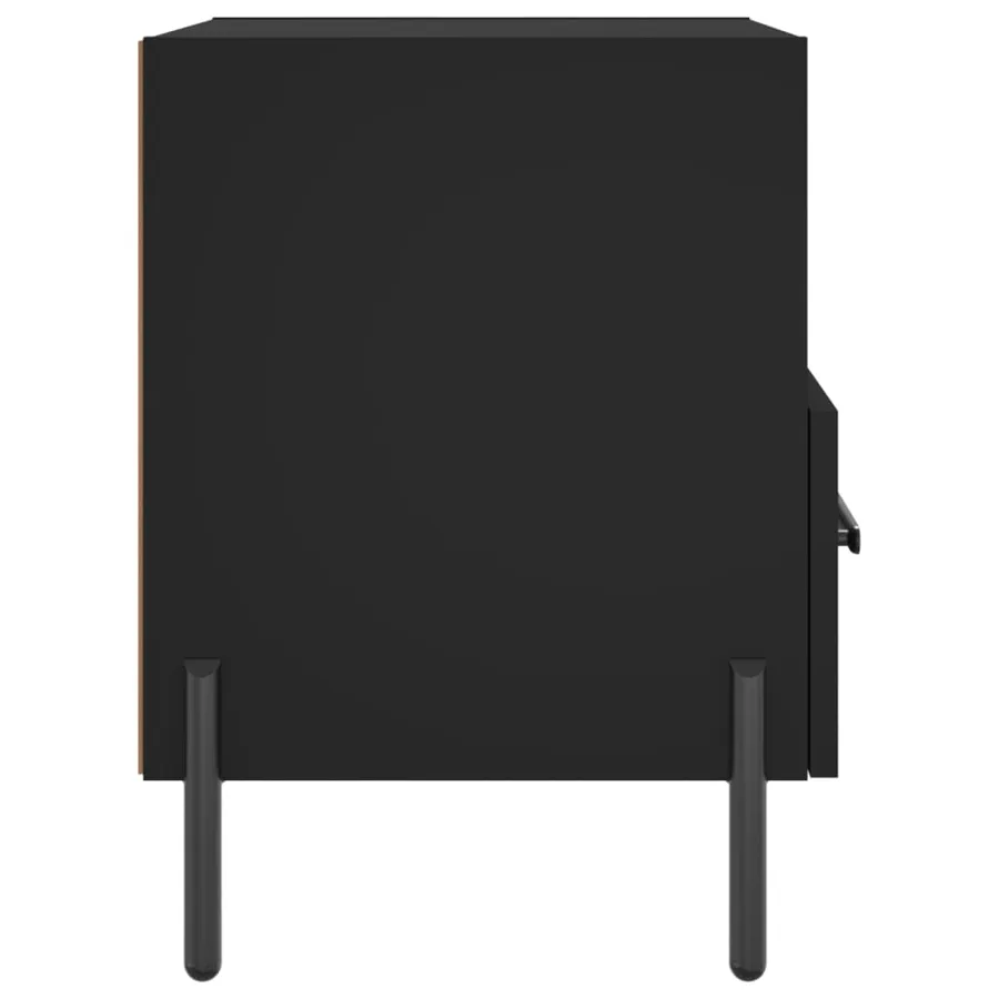 Tables de chevet 2 pcs noir 40x35x47,5 cm bois d’ingénierie - 8