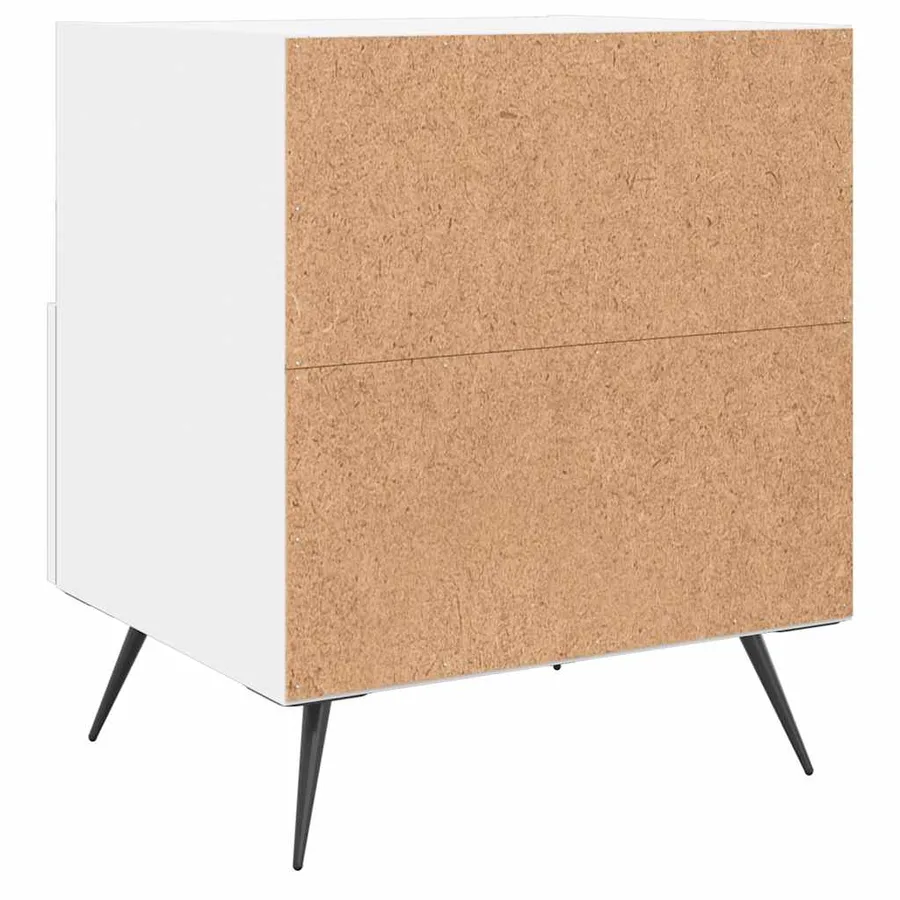 Table de chevet blanc 40x35x47,5 cm bois d’ingénierie - 6
