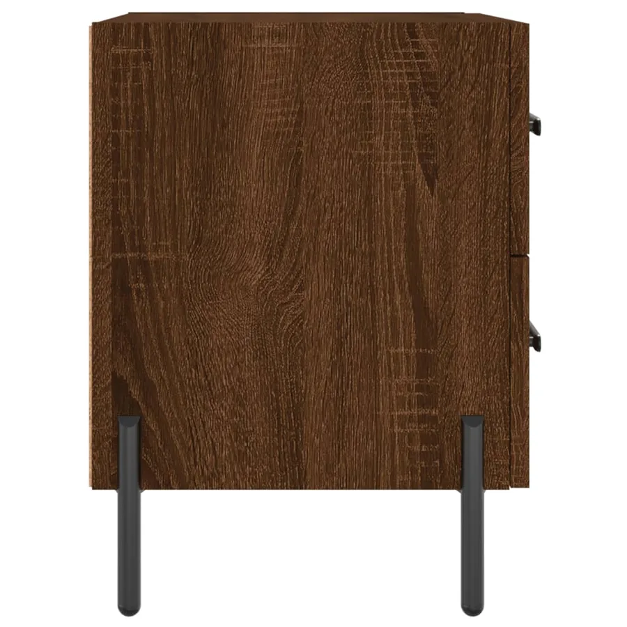 Tables de chevet 2 pcs chêne marron 40x35x47,5 cm - 7