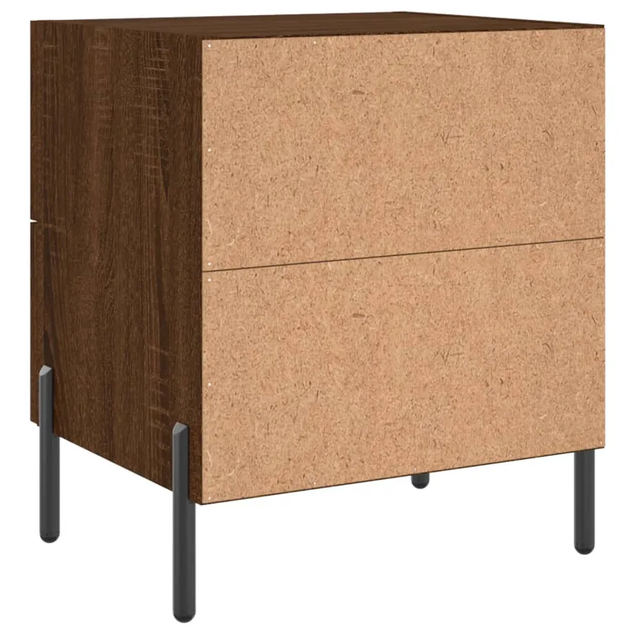 Tables de chevet 2 pcs chêne marron 40x35x47,5 cm - 9