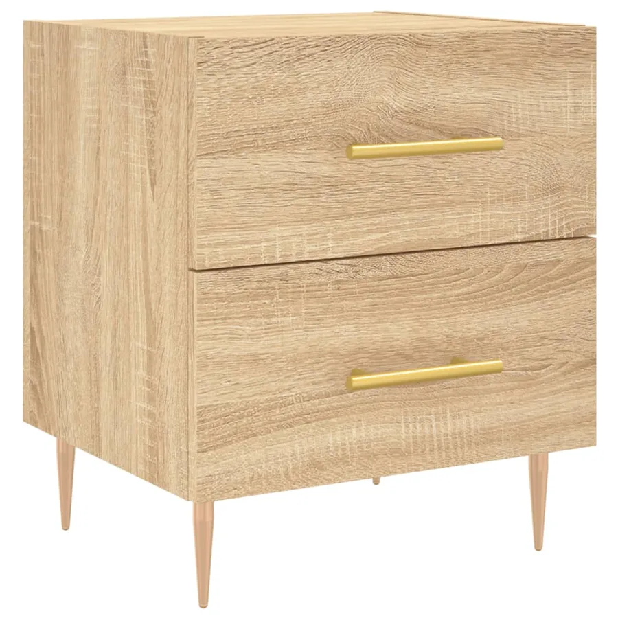 Table de chevet chêne sonoma 40x35x47,5 cm bois d’ingénierie - 2