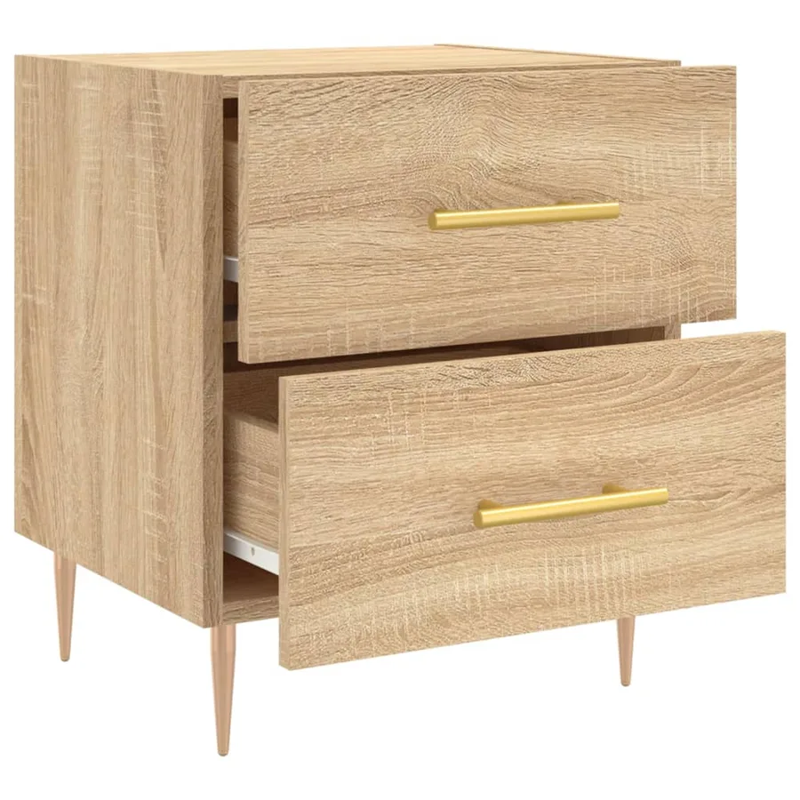 Table de chevet chêne sonoma 40x35x47,5 cm bois d’ingénierie - 5