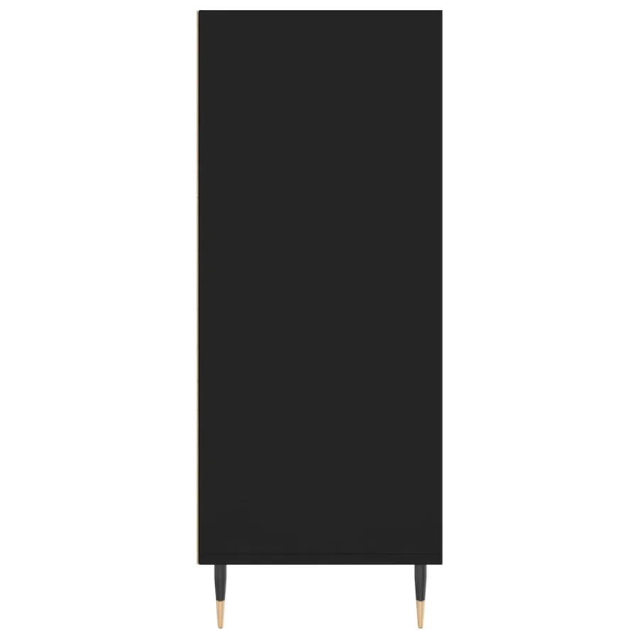 Buffet haut noir 57x35x90 cm bois d'ingénierie - 5