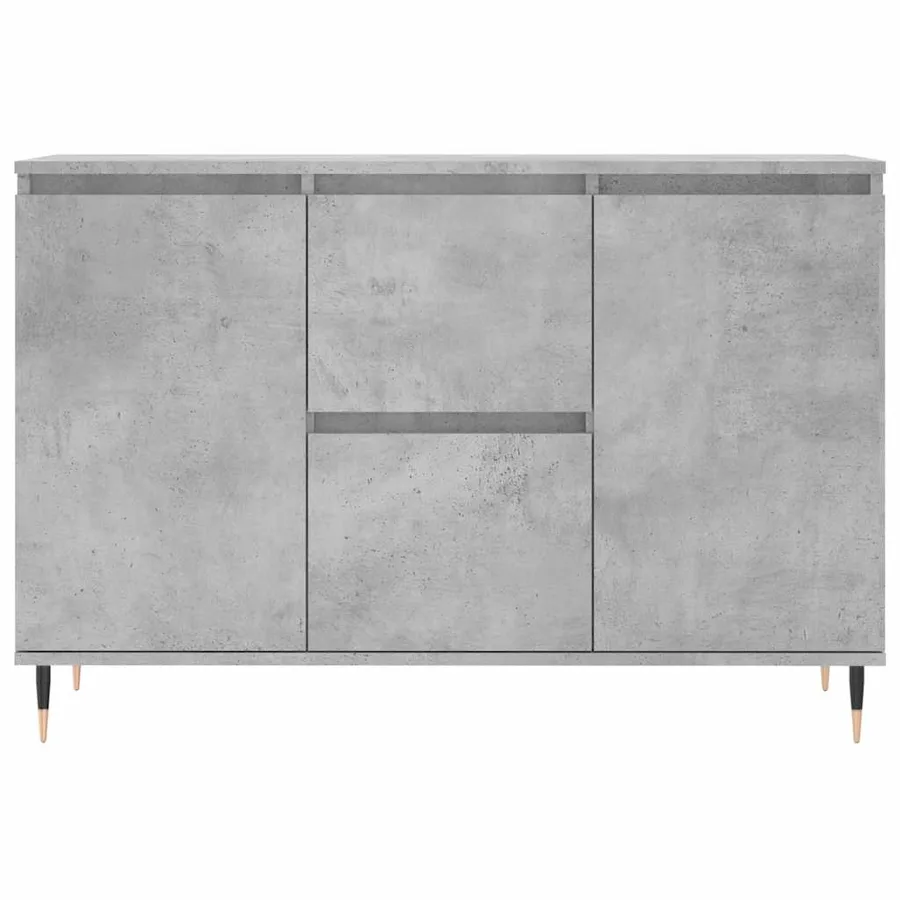 Buffet gris béton 101,5x35x70 cm bois d'ingénierie - 5