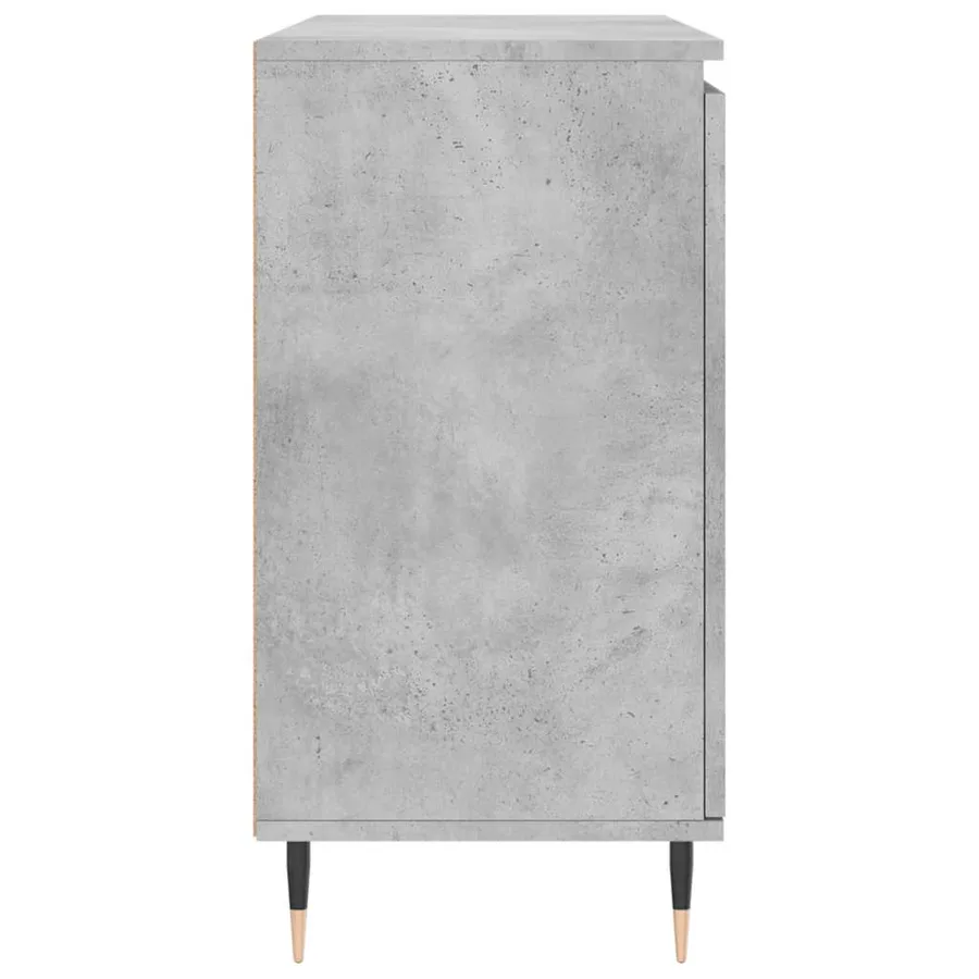 Buffet gris béton 101,5x35x70 cm bois d'ingénierie - 7