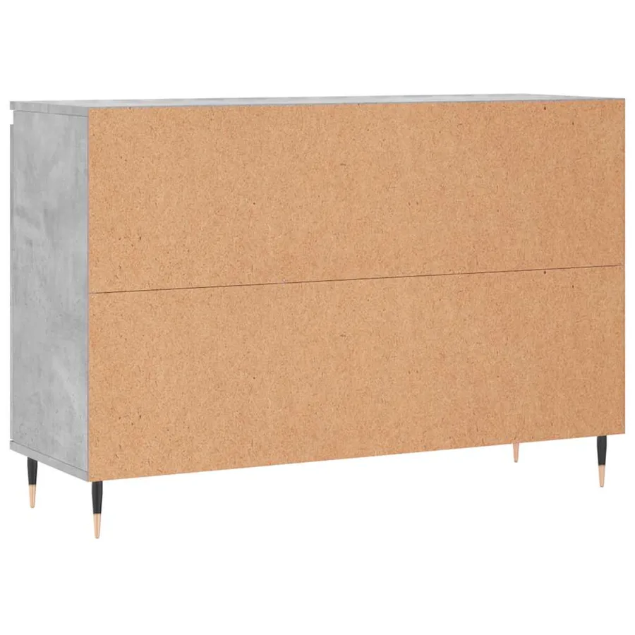 Buffet gris béton 101,5x35x70 cm bois d'ingénierie - 8