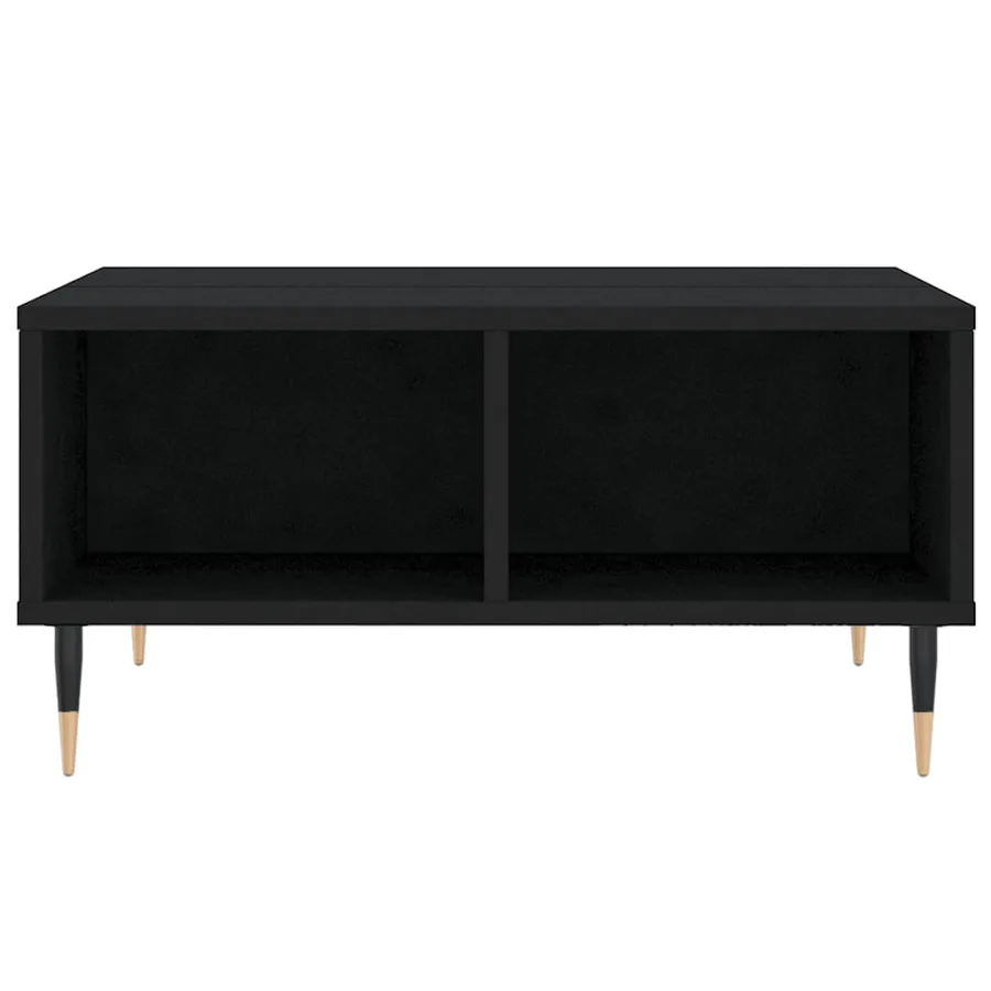 Table basse noir 60x60x30 cm bois d'ingénierie - 4