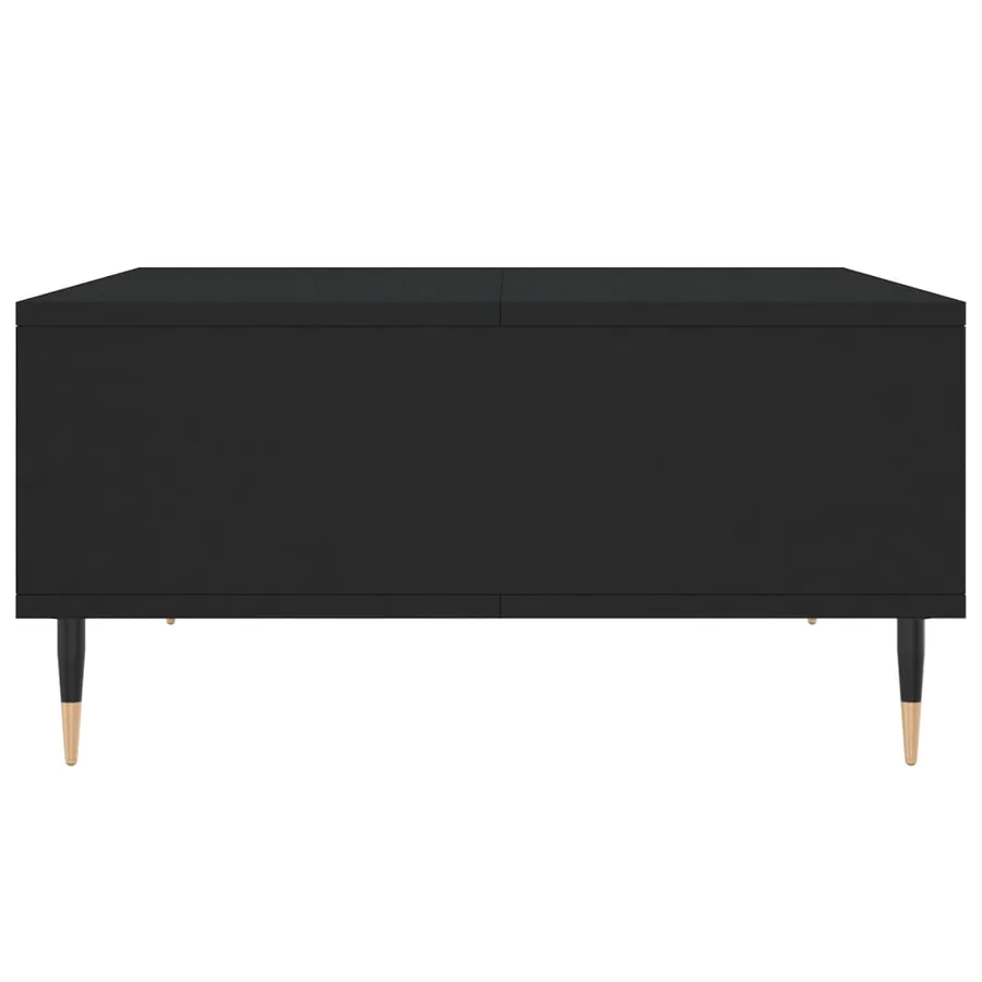 Table basse noir 60x60x30 cm bois d'ingénierie - 5