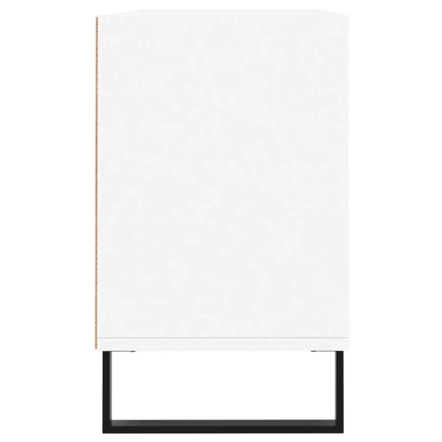 Meuble TV blanc 103,5x30x50 cm bois d'ingénierie - 5