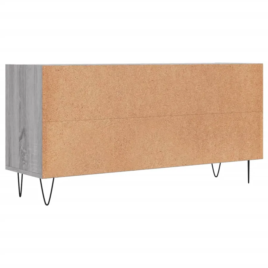 Meuble TV sonoma gris 103,5x30x50 cm bois d'ingénierie - 6