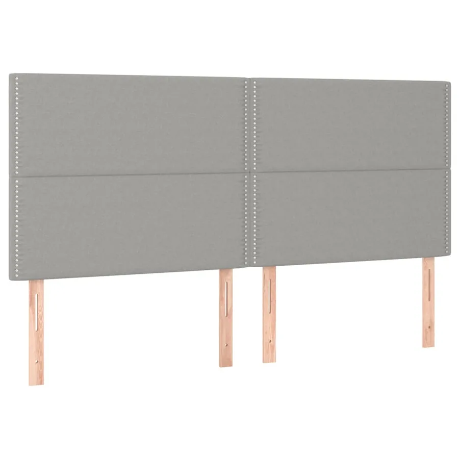 Sommier à lattes de lit et matelas et LED Gris clair 180x200 cm - 7