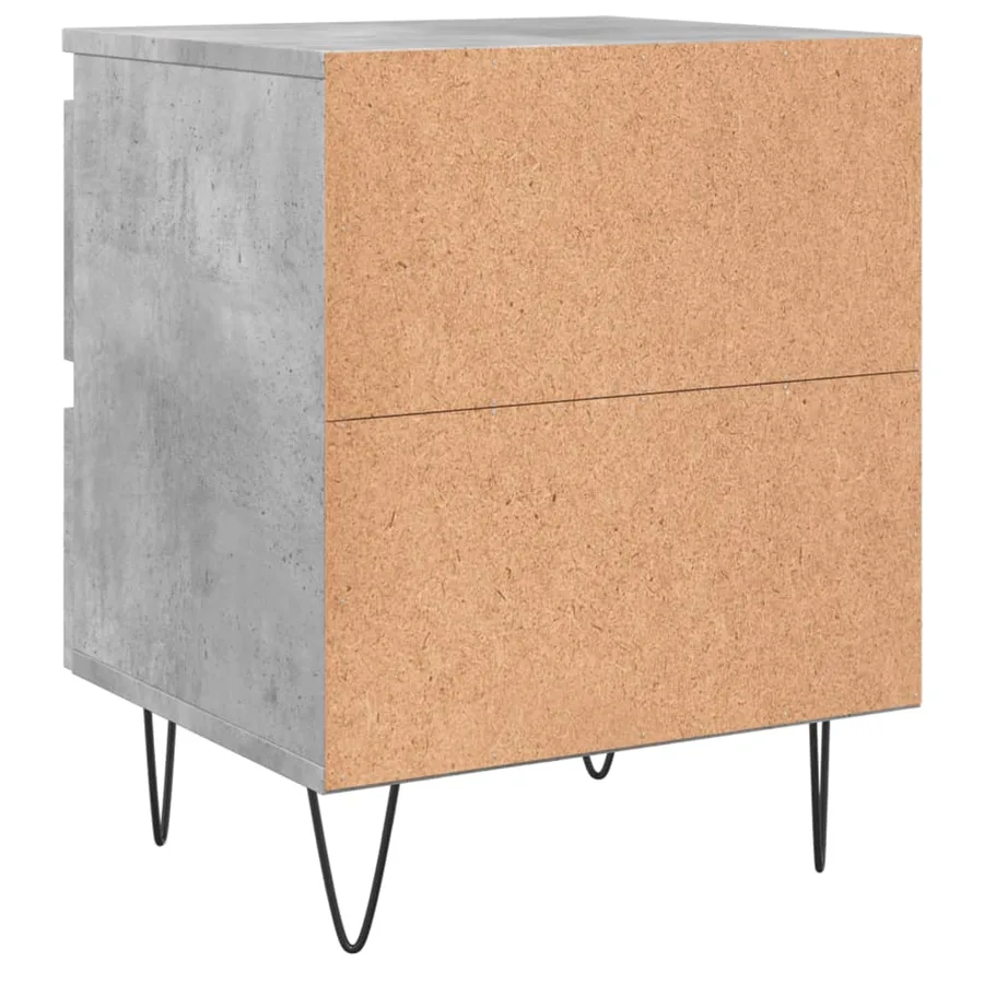 Tables de chevet 2 pcs gris béton 40x35x50 cm bois d’ingénierie - 8