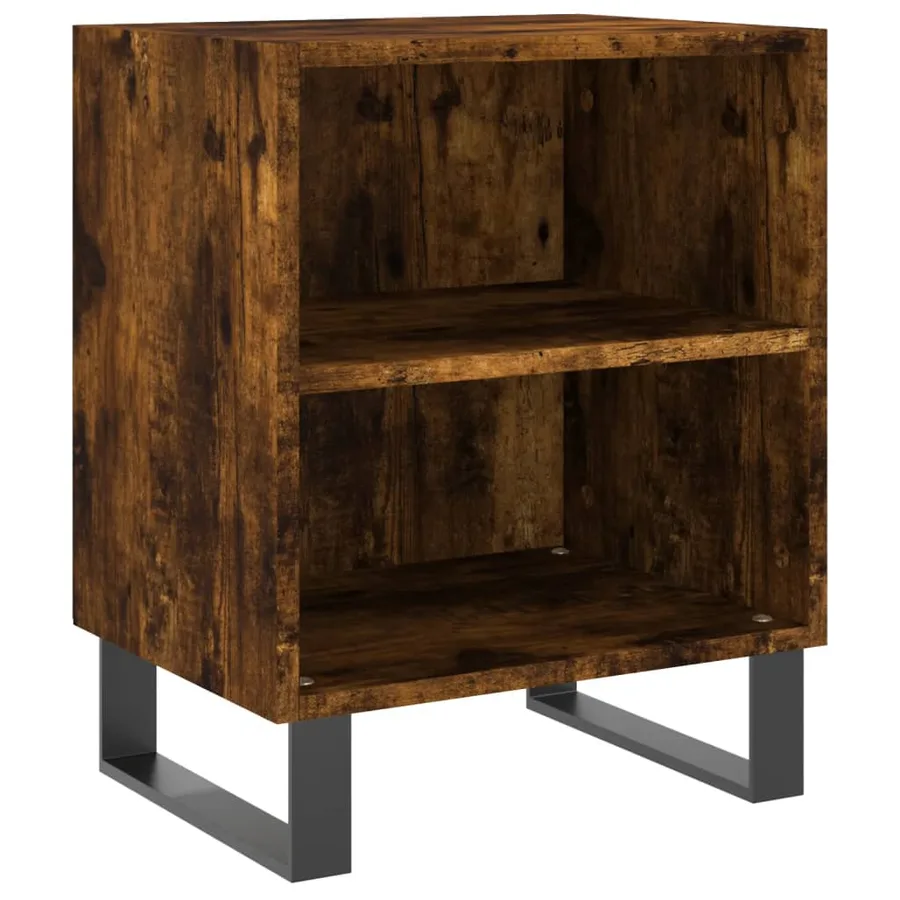 Tables de chevet 2 pcs chêne fumé 40x30x50 cm bois d'ingénierie - 4