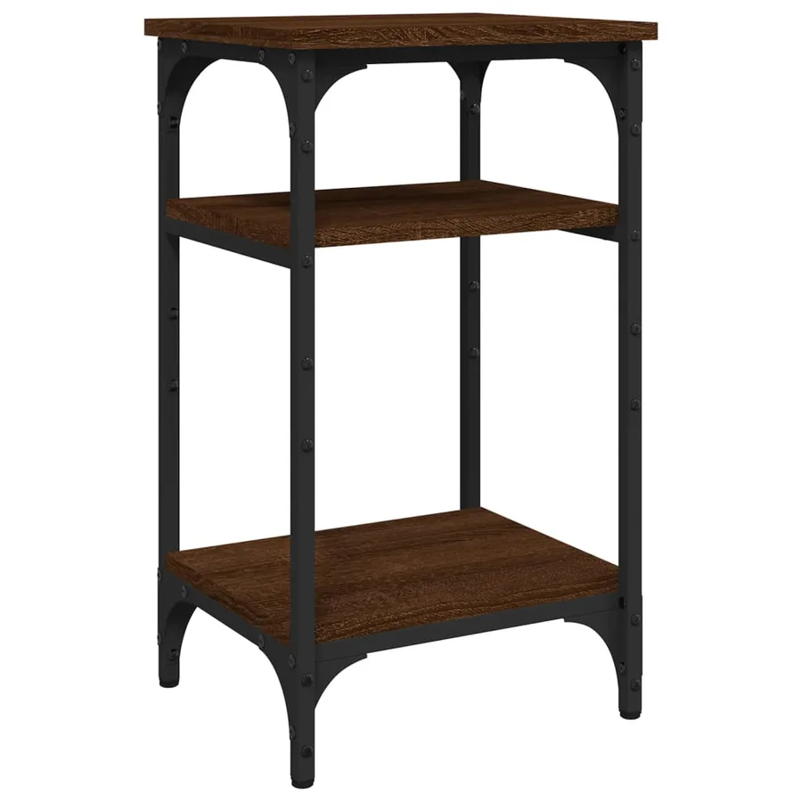 Table d'appoint Chêne marron 35x30x60 cm Bois d'ingénierie - 2