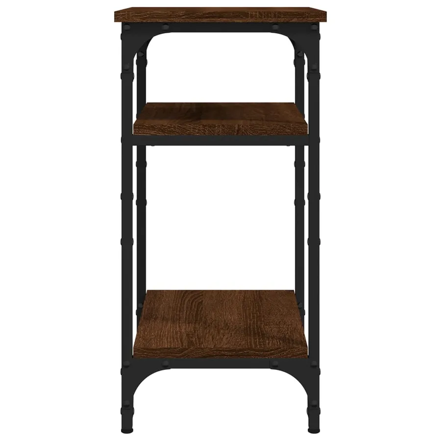 Table d'appoint Chêne marron 35x30x60 cm Bois d'ingénierie - 5