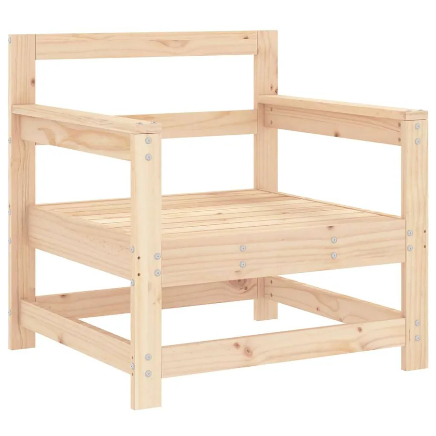 Chaises de jardin avec coussins lot de 2 bois de pin massif - 5